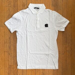 Dolce & Gabbana Men’s White Cotton Polo Shirt - Small